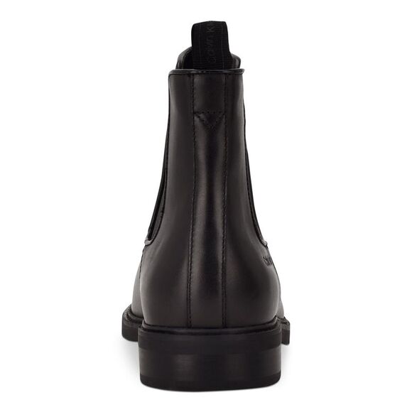 NWT CALVIN KLEIN Mens Black Pull Tab Fenwick Round Toe Block Heel Chelsea 7.5 M - Picture 2 of 5